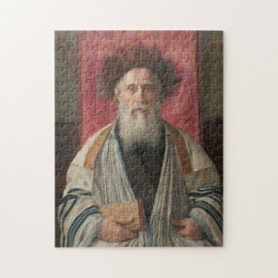 Quebra-cabeça Rabino - pintura por Isador Kaufmann - cerca de