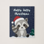 Quebra-cabeça Raccoon Christmas Snow Winter Raccoons Jigserpuzz<br><div class="desc">O guaxinim do Natal como um cartão de saudação. Animais engraçados com presentes e neve nas férias. Também é engraçado para o natal em julho. Os guaxinins são animais bonitos e perfeitos para o Natal.</div>