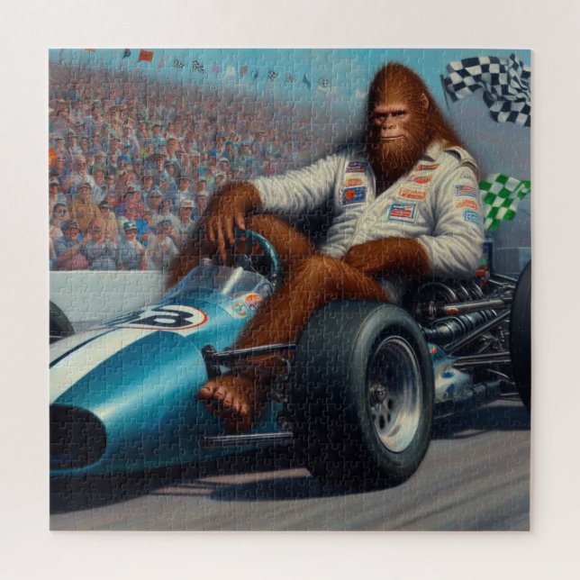 Quebra-cabeça Racecar de Pé Grande (Vertical)