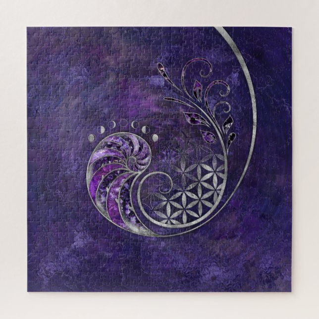 Quebra-cabeça Rácio do ouro - Ornamento Geométrico Sagrado (Vertical)