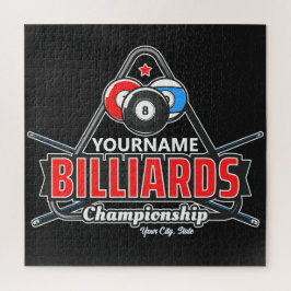 Quebra-cabeça Rack de Piscina de Bola 8 Billiards de NOME Person