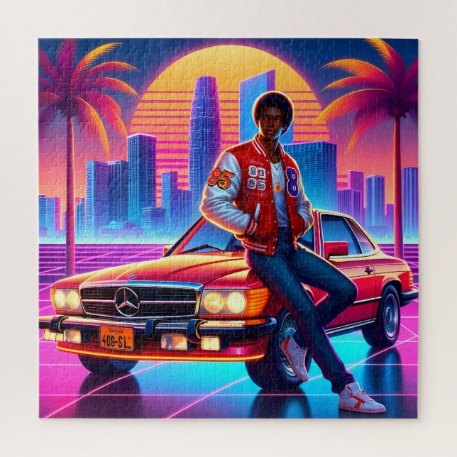 Quebra-cabeça Radiação Retroativa: Neon Nostalgia (Vertical)