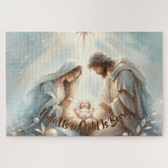Quebra-cabeça Radiant Holy Family Nativity Scene (Horizontal)