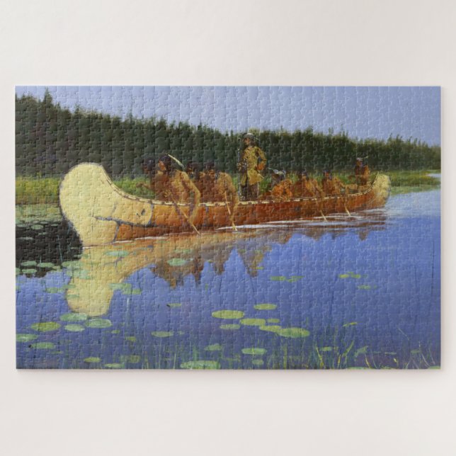 Quebra-cabeça Radisson e Groseilliers Frederic Remington 1905 (Horizontal)