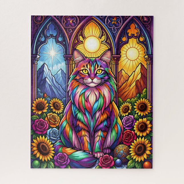 Quebra-cabeça rainbow cat puzzle  (Vertical)