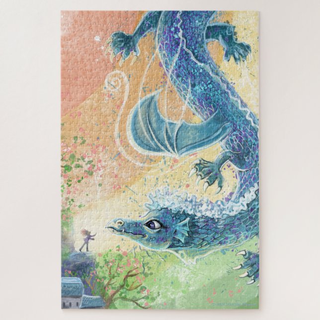 Quebra-cabeça Rainbow Dragon Art (Vertical)