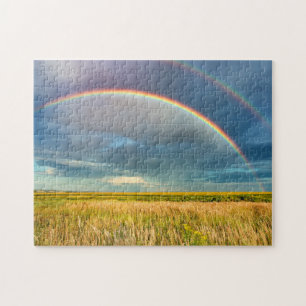 Quebra-cabeça Rainbow Field USA Countryside Complex Puzzl