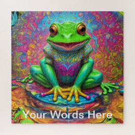 Quebra-cabeça Rainbow Garden Neon Psychedelic Nature