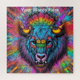 Quebra-cabeça Rainbow Garden Neon Psychedelic Nature & Willife