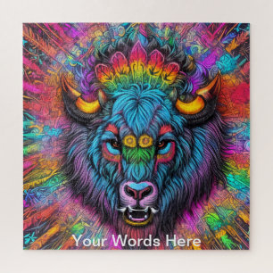 Quebra-cabeça Rainbow Garden Neon Psychedelic Willife Nature