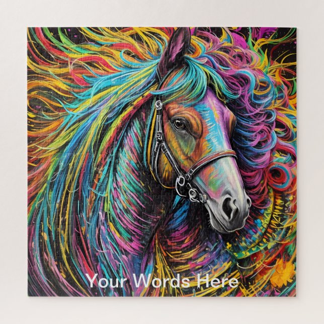 Quebra-cabeça Rainbow Garden Neon Psychedelic Willife Nature (Vertical)