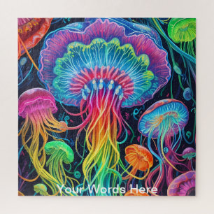 Quebra-cabeça Rainbow Garden Neon Psychedelic Willife Nature