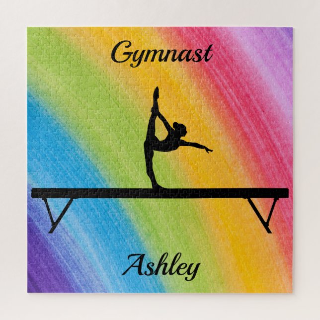Quebra-cabeça Rainbow Gymnastics Beam Personalizado  (Vertical)