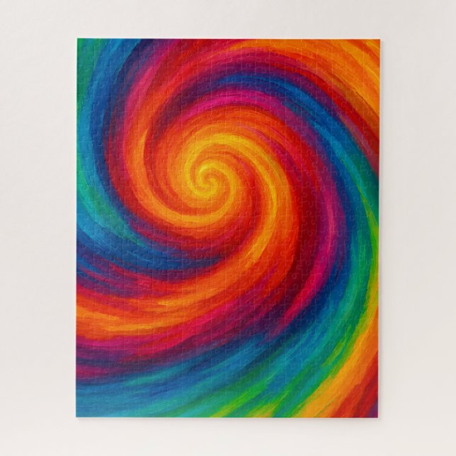 Quebra-cabeça Rainbow Hurricane Swirl (Vertical)