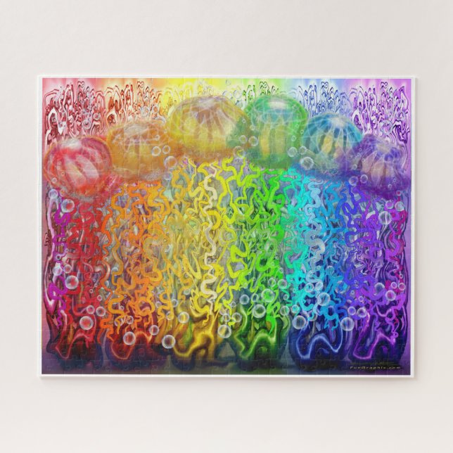 Quebra-cabeça Rainbow Jellyfish Tentators (Horizontal)