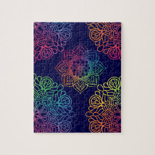Quebra-cabeça Rainbow Mandala