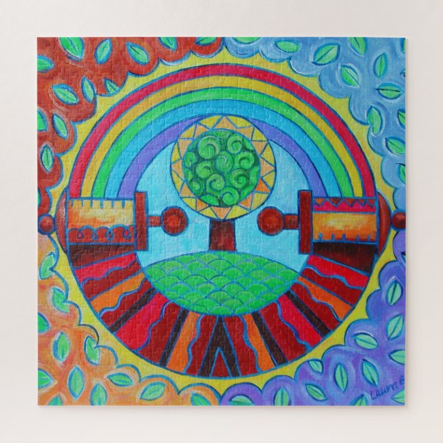 Quebra-cabeça Rainbow Mandala (Vertical)