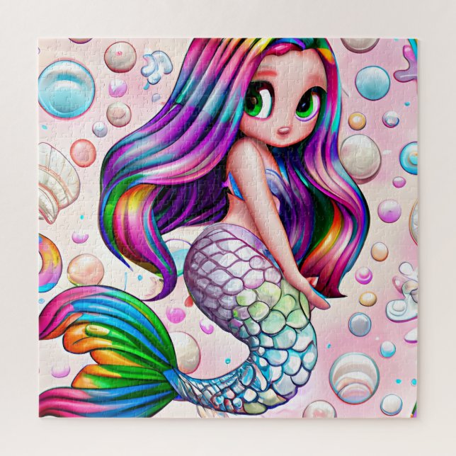 Quebra-cabeça Rainbow Mermaid (Vertical)