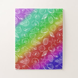 Quebra-cabeça Rainbow Shellfish Padrão 11" x 14"