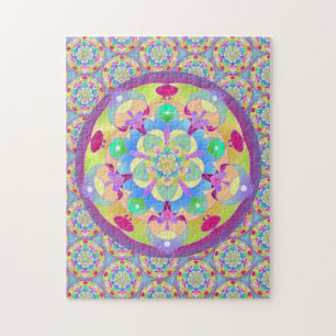 Quebra-cabeça Rainbow Song Mandala Extremamente Desafiante