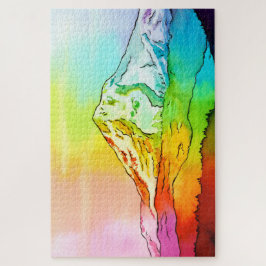 Quebra-cabeça Rainbow Watercolor Monte Hood