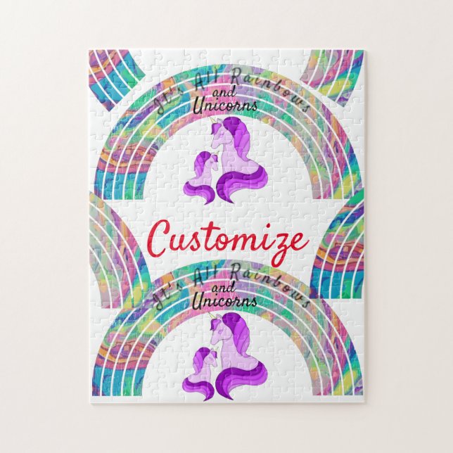 Quebra-cabeça Rainbows e Unicórnios Psicodélicos Thunder_Cove (Vertical)
