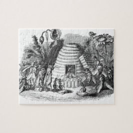 Quebra-cabeça Rainha Abelhas E Abelhas De Trabalhadores Na Colme