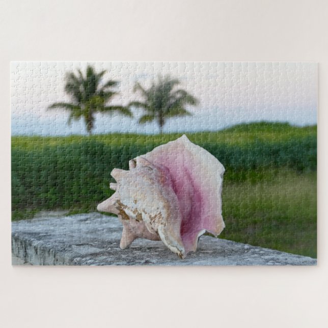 Quebra-cabeça Rainha Conch Shell em uma Parede, as Bahamas Poste (Horizontal)
