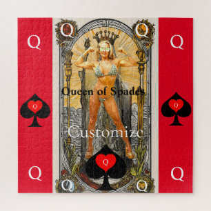 Quebra-cabeça Rainha do Cartão Tarot de Espadas Thunder_Cove