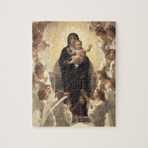 Quebra-cabeça Rainha dos Angels Regina Angelorum, de Bouguereau