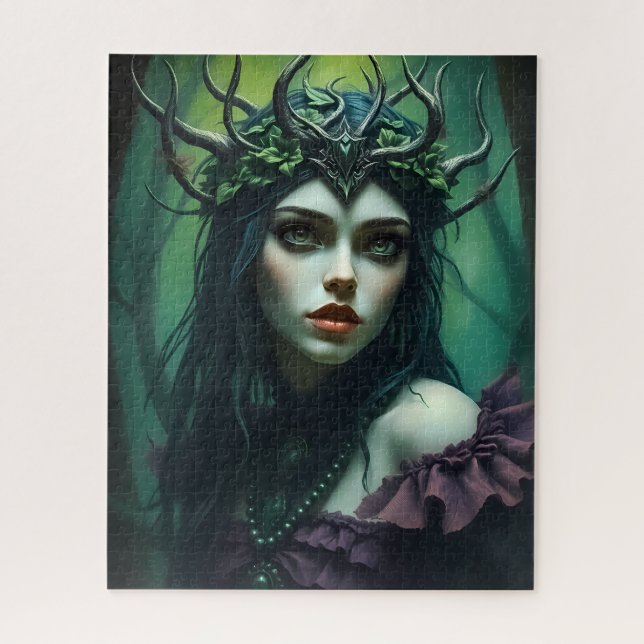 Quebra-cabeça Rainha Dríade da Floresta - Fantasia Mística da Na (Vertical)