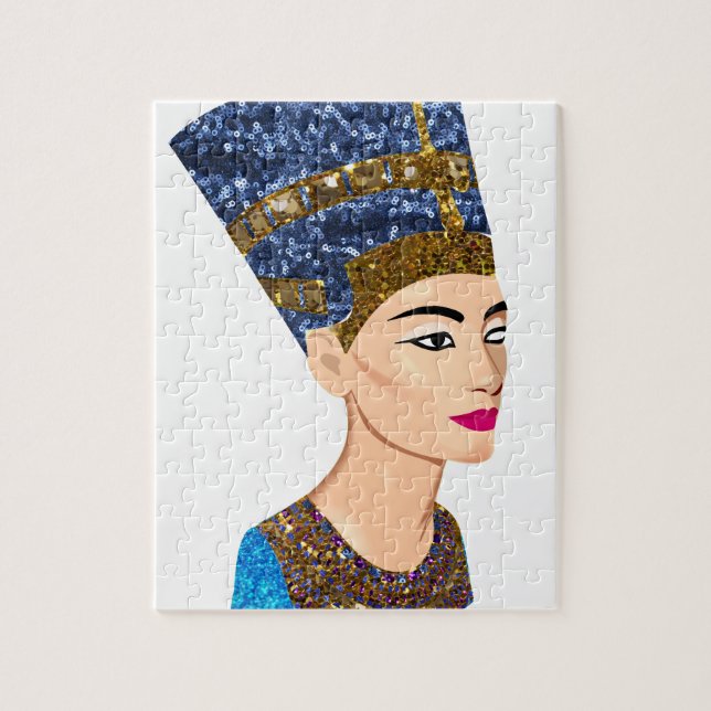 Quebra-cabeça rainha egípcia nefertiti (Vertical)