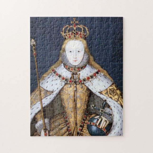 Quebra-cabeça Rainha Elizabeth I da Inglaterra em Coronation Rob (Vertical)