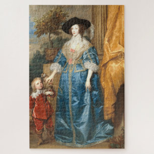 Quebra-cabeça Rainha Henrietta Maria, van Dyck Art Jigsen Quebra