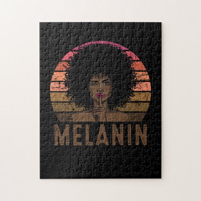 Quebra-cabeça Rainha Negra Afro Melanin (Vertical)