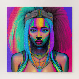 Quebra-cabeça Rainha negra melanina Mulher americana