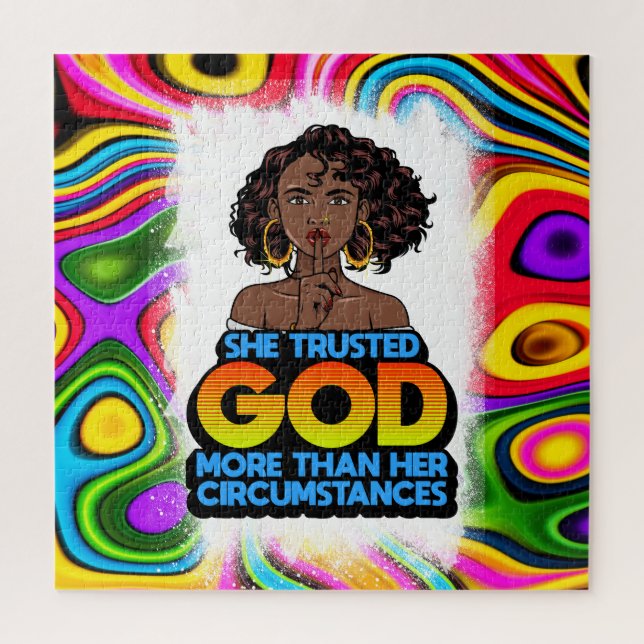 Quebra-cabeça Rainha negra melanina pãozinha afirmação amor (Vertical)