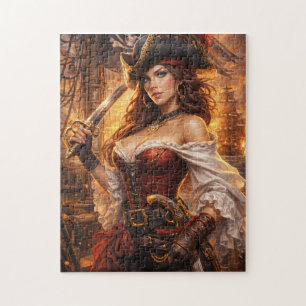 Quebra-cabeça Rainha Pirata dos Mares Carmesim