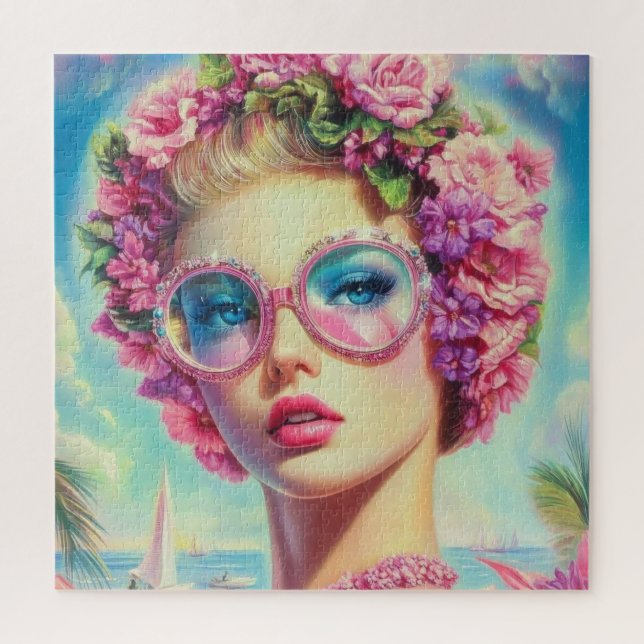 Quebra-cabeça Rainha Tropical Glamor (Vertical)