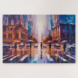 Quebra-cabeça Rainy City, 16" x 20", 520 peças