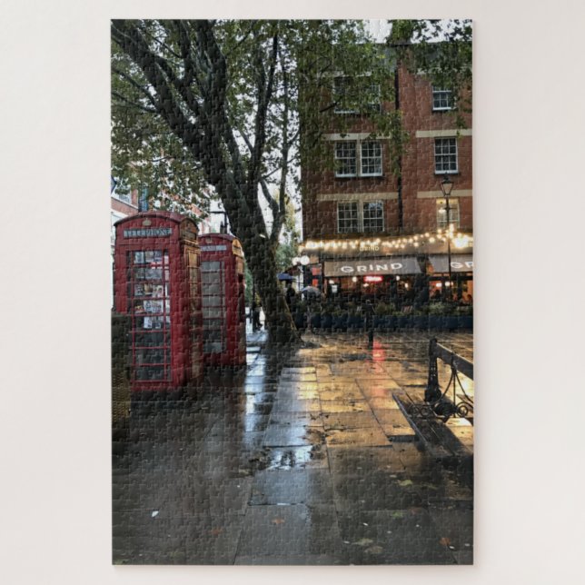 Quebra-cabeça Rainy Day in Clerkenwell, Londres, Reino Unido (Vertical)