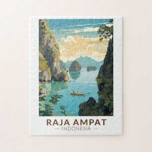Quebra-cabeça Raja Ampat Indonesia Viagem Art Vintage