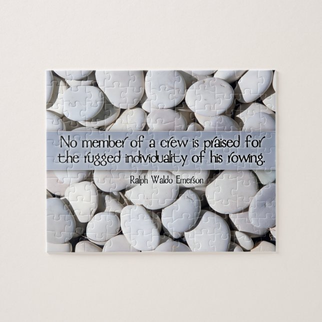 Quebra-cabeça Ralph Waldo Emerson Citação Inspiracional "Tripula (Horizontal)