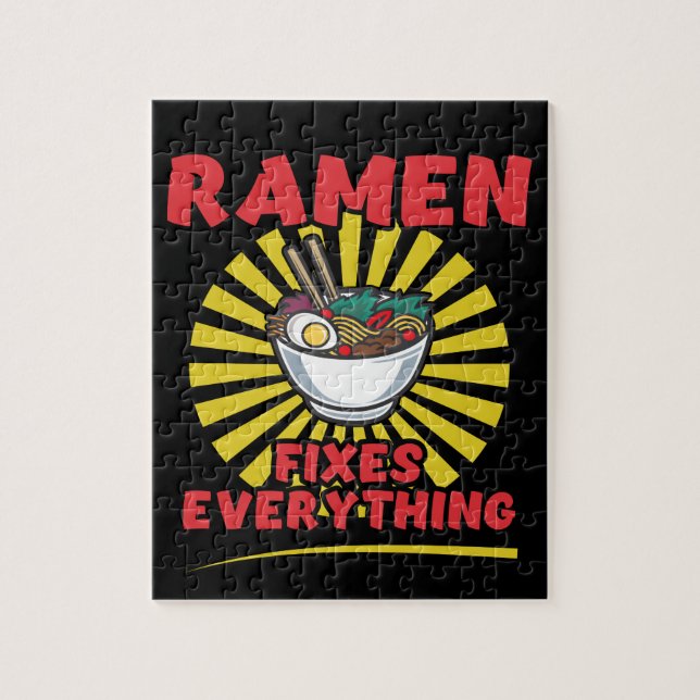 Quebra-cabeça Ramen conserta tudo - Engraçado Ramen Cotação Desi (Vertical)