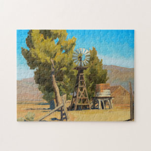 Quebra-cabeça Ranch Windmill, Carson, Nevada por Maynard Dixon