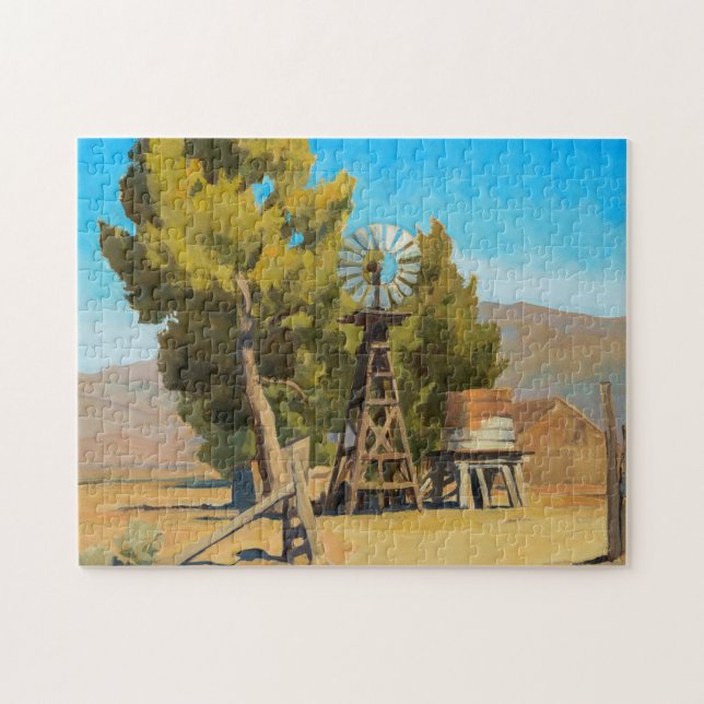 Quebra-cabeça Ranch Windmill, Carson, Nevada por Maynard Dixon (Horizontal)