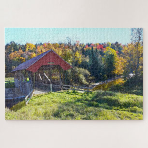 Quebra-cabeça Randall Covered Bridge no Outono, Vermont