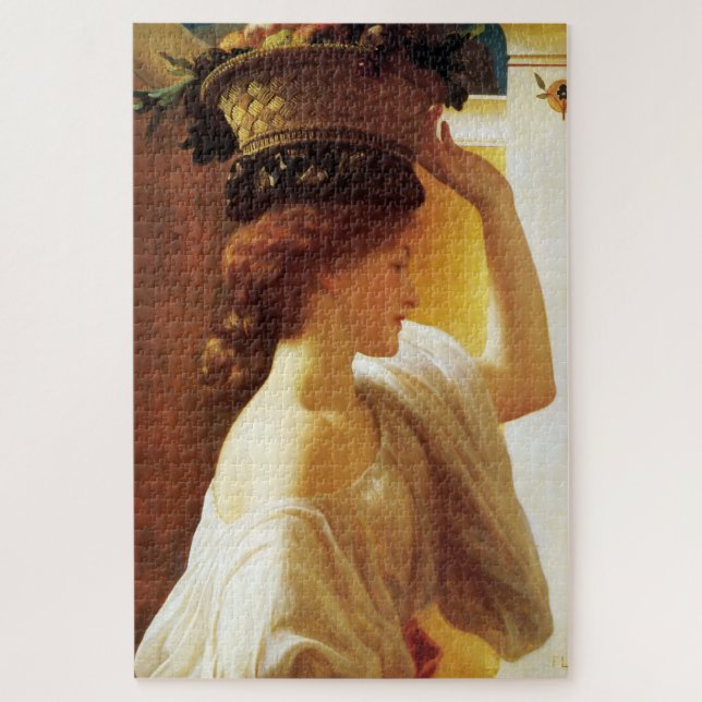 Quebra-cabeça Rapariga com cesta de Fruta (por Frederic Leighton (Vertical)