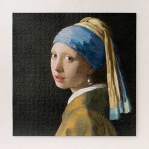 Quebra-cabeça Rapariga com pérolas a ouvir por Johannes Vermeer