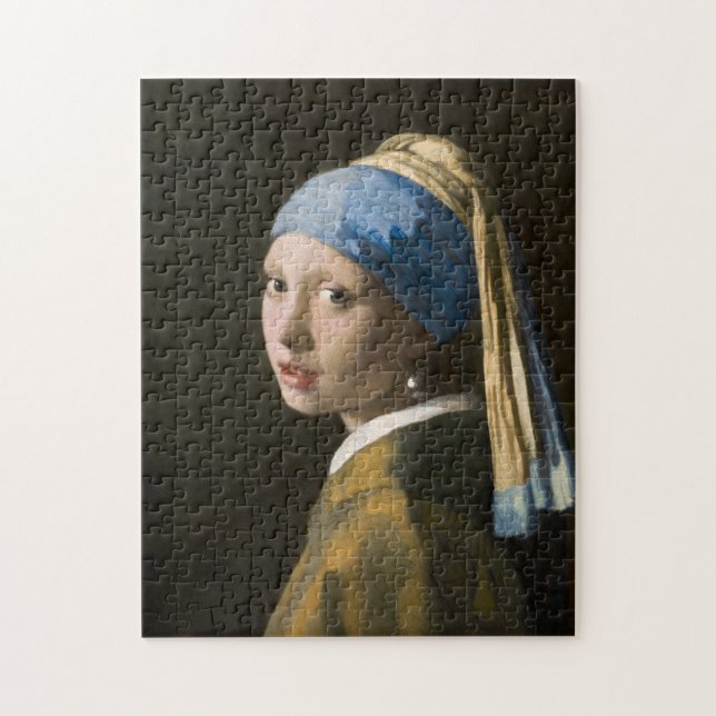 Quebra-cabeça Rapariga com pérolas a ouvir por Johannes Vermeer (Vertical)